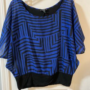 Blue and black blouse size small